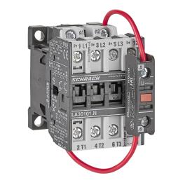 Contactor 3poli, 4kW, AC3, 10A, 24VDC+1NO built in, Schrack LA301015N-