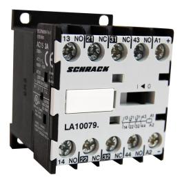 Contactor auxiliar miniatura 2ND2NI/24VDC, 10A, Schrack LA100795--