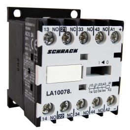 Contactor auxiliar miniatura 3ND+1NI, 24VAC, 10A, Schrack LA100780--