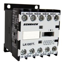 Contactor auxiliar miniatura, 4ND, 24VDC, 10A, Schrack LA100775--