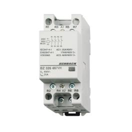 Contactor modular 25A(2UH), 4NI, 230VCA&CC, Schrack BZ326467VM