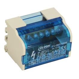 Distribuitor 2P FJ207/100B 1 IN 6 OUT × 2/500V/100A, Elvon 42711