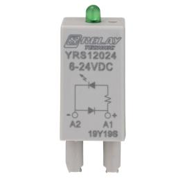 Modul prot. cu diodă+LED verde 6-24VCC A1+pt socl S-Relay, Schrack YRS12024--