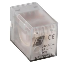 Releu inserabil 14 pini, 4CC, 5A, 24VAC, S-Relay RS5, Schrack RS500524--