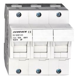 Separator modular pentru portfuzibile 14x51, 3P, 50A, Schrack IS506143--