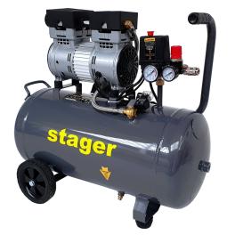 Stager HM0.75JW/50 compresor aer, 50L, 8bar, 135L/min, monofazat, angrenare directa, silentios