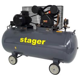 Stager HMV0.6/370 compresor aer, 370L, 8bar, 600L/min, trifazat, angrenare curea