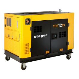 Stager YDE12T3 Generator insonorizat 12kVA, 16A, 3000rpm, trifazat, diesel, pornire electrica