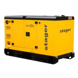 Stager YDY22S Generator insonorizat 22kVA, 87A, 1500rpm, monofazat, diesel