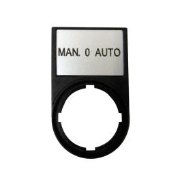 Suport cu placa 30x50mm cu inscriptia MAN 0 AUTO, Schrack MM216501--